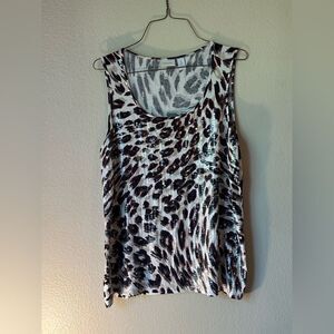 NWOT - Chico's Sequin Leopard Animal Print Knit Tank Top - Size 3 (XL / 16)